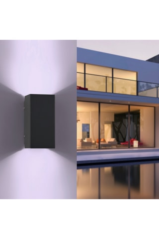 Ledwandlamp Block - Antraciet - 2 x 3 W