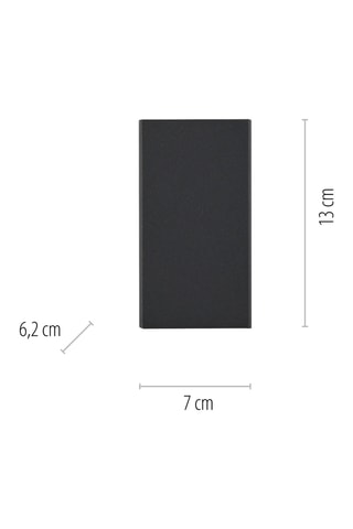 Ledwandlamp Block - Antraciet - 2 x 3 W