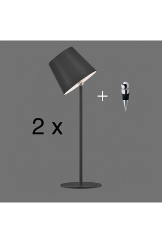 2 Ledtafellampen Boteria - Zwart - 2,5 W