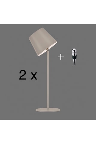 2 Ledtafellampen Boteria - Beige - 2,5 W