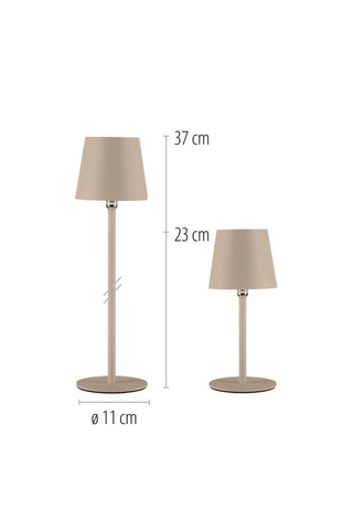 2 Ledtafellampen Boteria - Beige - 2,5 W