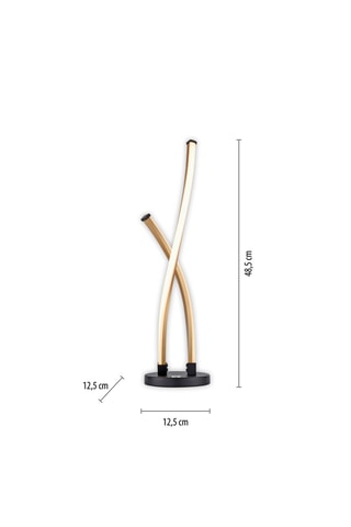 Ledtafellamp Polina - Zwart - 2 x 13,9 W