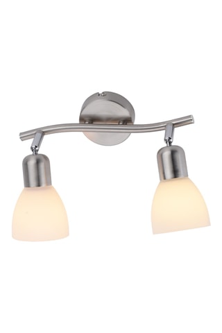 Wandlamp en Ledplafondlamp Karo - Zilverkleurig - 2 x 40 W