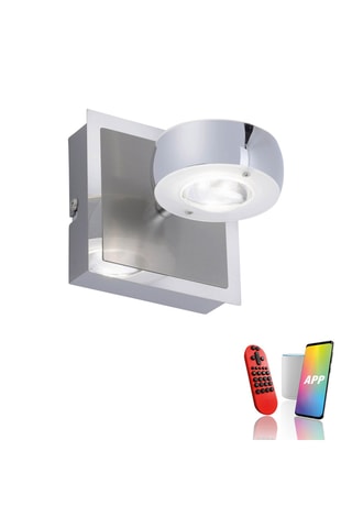 Smart Ledwandlamp Lolasmart-Opti - Zilverkleurig - 2 x 3 W