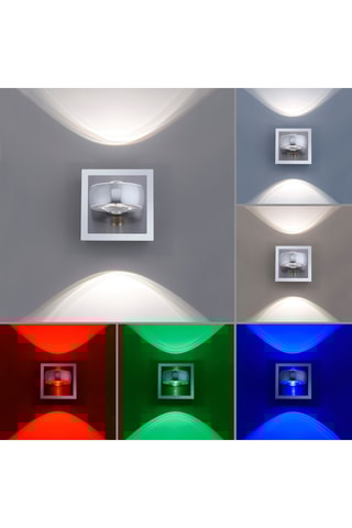 Smart Ledwandlamp Lolasmart-Opti - Zilverkleurig - 2 x 3 W