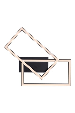 Ledplafondlamp Iven - Zwart - 2 x 36 W