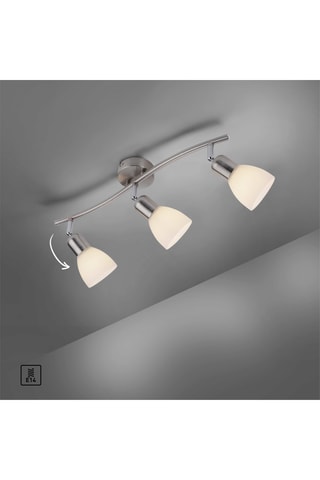 Wandlamp en Ledplafondlamp Karo - Zilverkleurig - 3 x 40 W