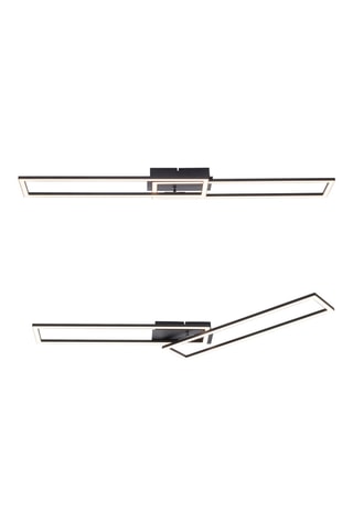 Ledplafondlamp Iven - Zwart - 2 x 36 W