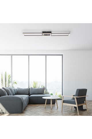 Ledplafondlamp Iven - Zwart - 2 x 36 W