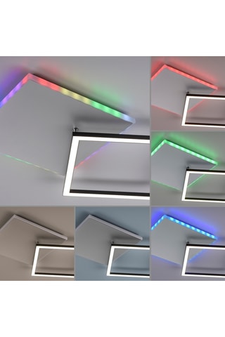 Ledplafondlamp Renda - Zwart en Grijs - 25/5 W