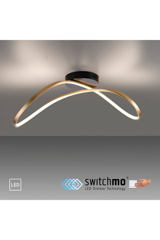 Ledplafondlamp Okta - Goudkleurig en Zwart - 36 W