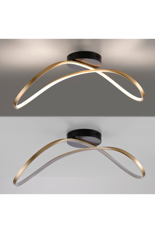 Ledplafondlamp Okta - Goudkleurig en Zwart - 36 W