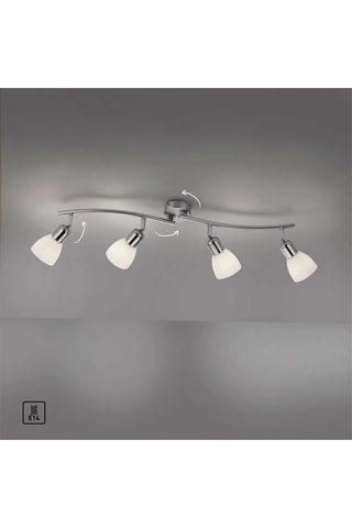 Ledplafondlamp Karo - Zilverkleurig - 4 x 40 W