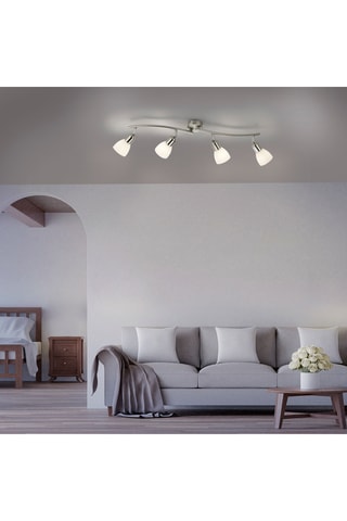 Ledplafondlamp Karo - Zilverkleurig - 4 x 40 W