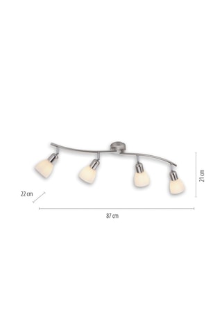 Ledplafondlamp Karo - Zilverkleurig - 4 x 40 W