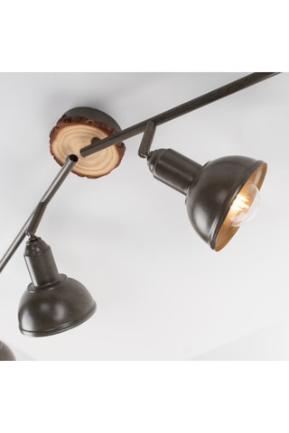 Plafondlamp Swamp - Donkergrijs - 4 x 10 W