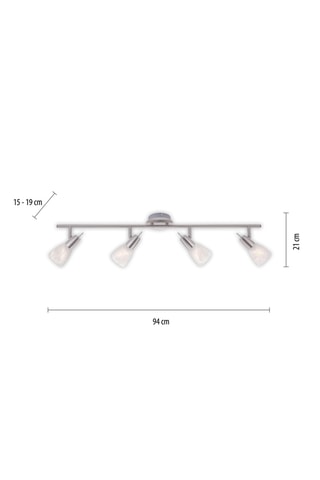 Ledplafondlamp Julia - Zilverkleurig - 4 x 4 W