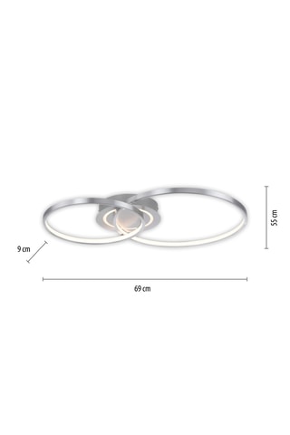 Ledplafondlamp Asmina - Zilverkleurig - 23/4,6 W