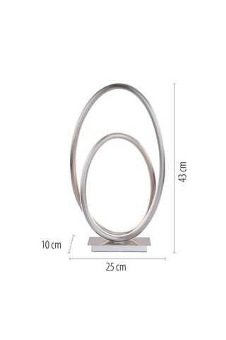 Ledtafellamp Q-Nevio - Zilverkleurig - 2 x 22,5 W