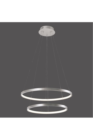 Ledhanglamp Helike - Zilverkleurig - 2 x 41 W