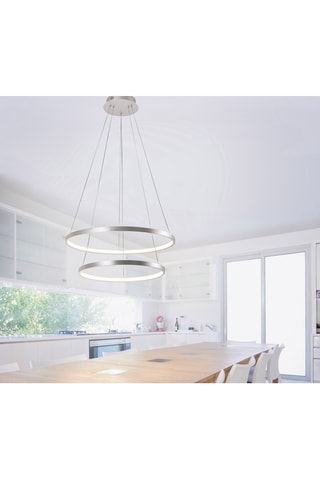 Ledhanglamp Helike - Zilverkleurig - 2 x 41 W