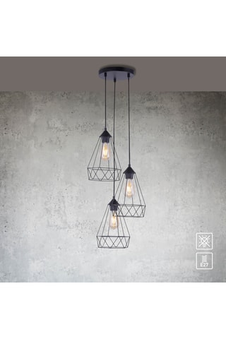 Hanglamp Skeletton - Zwart - 3 x 60 W