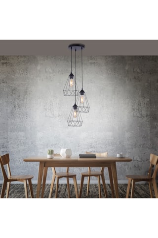 Hanglamp Skeletton - Zwart - 3 x 60 W