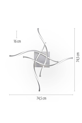 Ledplafondlamp connecté Q-Malina - Wit - 4 x 9 W