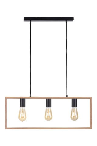 Hanglamp Franky - Zwart en Goudkleurig - 3 x 60 W