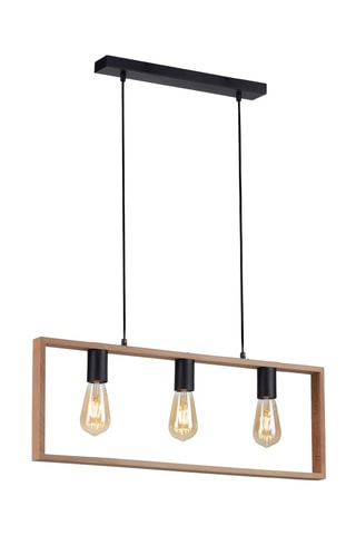 Hanglamp Franky - Zwart en Goudkleurig - 3 x 60 W
