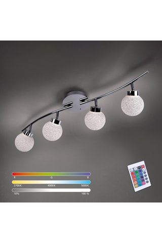 Ledplafondlamp Miko - Zilverkleurig - 4 x 3 W