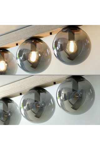 Plafondlamp en chêne Gerda Widow - Naturel - 3 x 25 W