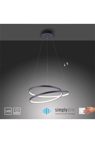 Ledhanglamp Roman - Zwart - 30 W