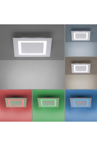 Ledplafondlamp Q-Miran - Zilverkleurig - 21 W