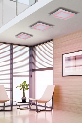 Ledplafondlamp Q-Miran - Zilverkleurig - 21 W