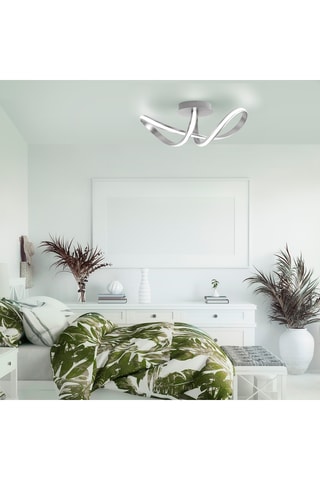 Ledplafondlamp Lolasmart-MELINDA - Zilverkleurig - 28 W