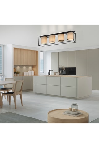 Plafondlamp Raven - Zwart - 4 x 25 W