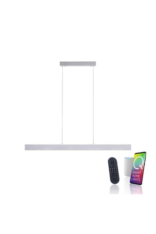 Ledhanglamp Q-Adriana - Zilverkleurig - 2 x 15 W