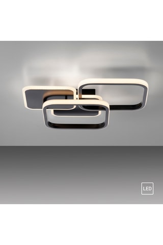 Ledplafondlamp Sevent - Zwart - 36 W