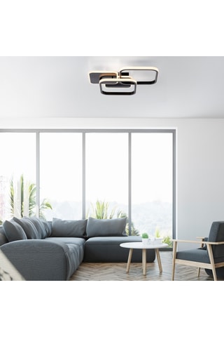 Ledplafondlamp Sevent - Zwart - 36 W