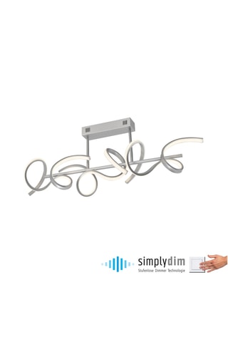 Ledplafondlamp Curls - Zilverkleurig - 8,6 W