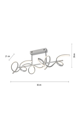 Ledplafondlamp Curls - Zilverkleurig - 8,6 W