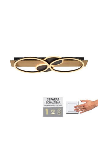 Ledplafondlamp Trooper - Zwart - 25/14 W