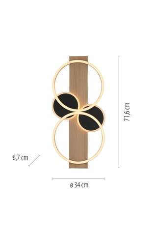 Ledplafondlamp Trooper - Zwart - 25/14 W