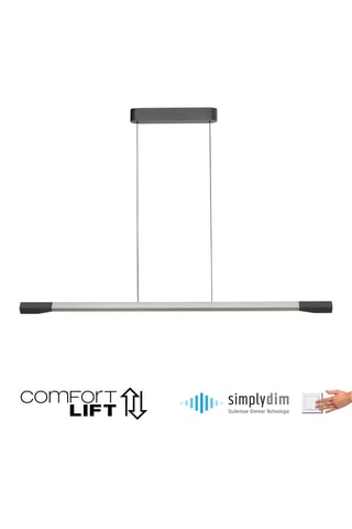 Ledhanglamp Hoop - Grijs - 24 W