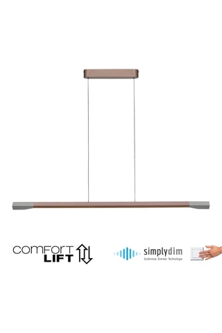 Ledhanglamp Hoop - Bruin - 24 W