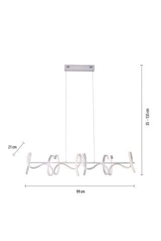 Ledhanglamp Curls - Wit - 4 x 10,2 W