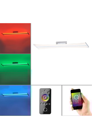 Ledplafondlamp connecté Q-Riller - Grijs - 2 x 14 W