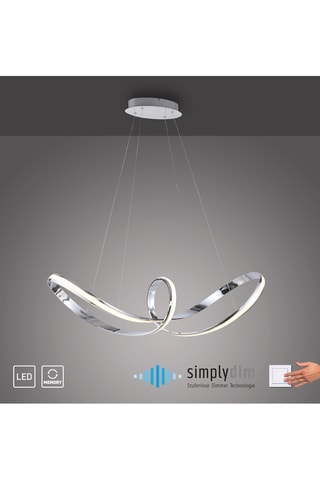 Ledhanglamp Melinda - Zilverkleurig - 39 W