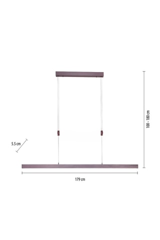 Ledhanglamp Adriana - Bruin - 3 x 13 W